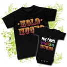 Camiseta PAPA MOLO MUCHO + Body MIS PAPIS MOLAN MUCHO BC