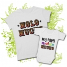 Camiseta MAMA MOLO MUCHO + Body MIS PAPIS MOLAN MUCHO WC