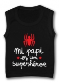 Camiseta sin mangas MI PAPI ES UN SUPERHROE (Spider) TB