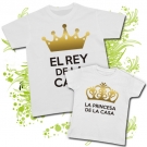 Camiseta PAPA EL REY DE LA CASA + Camiseta LA PRINCESA DE LA CASA WC