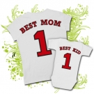 Camiseta MAMA BEST MOM + Body BEST KID WC