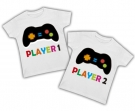 Camisetas gemelos PLAYER 1 & PLAYER 2 WC