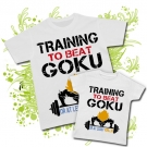 Camiseta PAPA TRAINING TO BEAT GOKU + Camiseta TRAINING TO BEAT GOKU WC