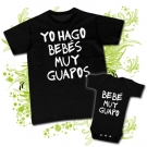 Camiseta PAPA YO HAGO BEBS MUY GUAPOS + Body BEB MUY GUAPO BC