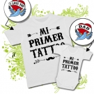Camiseta PAPA MI PRIMER TATTOO (I LOVE YOU) + Body MI PRIMER TATTOO (DAD) WC  