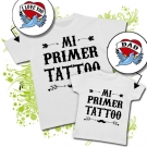 Camiseta PAPA MI PRIMER TATTOO (I LOVE YOU) + Camiseta MI PRIMER TATTOO (DAD) WC