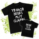 Camiseta YO HAGO BEBS MUY GUAPOS + Camiseta BEB MUY GUAPO