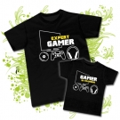 Camiseta PAPA EXPERT GAMER + Camiseta PEQUE GAMER IN TRAINING BC
