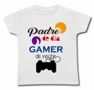 Camiseta PADRE DE DA Y GAMER DE NOCHE WC