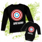 Camiseta SUPER MAMA + Body SUPER HIJA BL