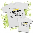 Camiseta PAPA EXPERT GAMER + Camiseta PEQUE GAMER IN TRAINING WC