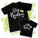Camisetas BIG BROTHER & LITTLE SISTER BLACK