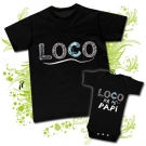 Camiseta PAPA LOCO + Body beb LOCO POR MI PAPI