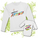 Camiseta MAMA ARTISTA PINCELES + Body beb OBRA DE ARTE