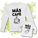 Camiseta MAMA MS CAF + Camiseta beb MS LECHE