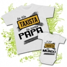 Camiseta de da TAXISTA de noche PAPA + Body mii papi es el mejor TAXISTA DEL MUNDO