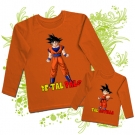 Camiseta PAPA DE TAL PALO (Goku grande) + Camiseta TAL ASTILLA (Goku pequeo)