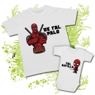 Camiseta PAPA DE TAL PALO Deadpool + Body TAL ASTILLA Deadpool