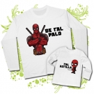 Camiseta PAPA DE TAL PALO Deadpool + Camiseta TAL ASTILLA Deadpool junior