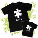 Camiseta PAPA PUZLE (Better) + Camiseta PUZLE (Together)