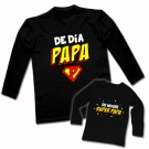 Camiseta PAPA DE DIA + Camiseta DE NOCHE SUPER PAPA (Da & Noche)