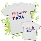 Camiseta de da ERTZAINTZA y de noche PAPA + Camiseta mi papi es el mejor ERTZAINTZA del mundo