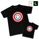 Camiseta CAPITAN AMERICA + Camiseta nios CAPITAN AMERICA (Da & Noche)