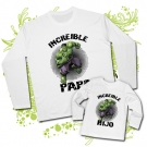 Camiseta INCREIBLE PAPA (Hulk)+ Camiseta INCREIBLE HIJO (Mini Hulk)