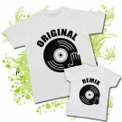 Camiseta PAPA REMIX + Camiseta ORIGINAL ( Disco dj )  