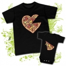 Camiseta PAPA CORAZN PIZZA + Body PORCIN PIZZA 