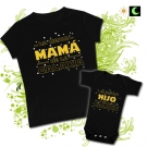 Camiseta La Mejor MAM de la Galaxia + Body El Mejor HIJO de la Galaxia (Da & Noche)