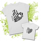 Camiseta MAMA CORAZN + Camiseta MINI YO (Zebra) 