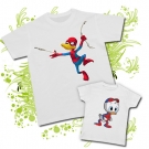 Camiseta DONALD SPIDER MAN + Camiseta MINI SPIDER 