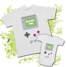 Camiseta PAPA PLAYER 1+ Body beb PLAYER 2 (Nintendo)