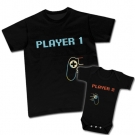 Camiseta PAPA PLAYER 1 + Body PLAYER 2 (mandos)