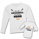 Camiseta de da ENFERMERA de noche MAMA + Body mi MAMA es la mejor ENFERMERA del mundo