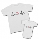 Camiseta PAPA Cardiograma + Body Cardiograma corazn