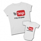 Camiseta YO TENGO EL HIJO MS GUAPO + Body YO TENGO LA MAM MS GUAPA