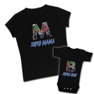 Camiseta SUPER MAM - Body SUPER BEB 