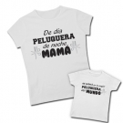 Camiseta de da PELUQUERA y de noche MAMA - mi mama es la mejor PELUQUERA del MUNDO 