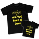 Pack camisetas padre ALL YOU NEED IS LOVE