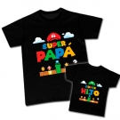 Camiseta SUPER PAP Mario - Camiseta SUPER HIJO Mario