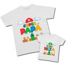 Camiseta SUPER PAP Mario - Camiseta SUPER HIJA Mario