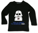 Camiseta Star Wars QUE LA FUERZA TE ACOMPAE PAPI..BL 