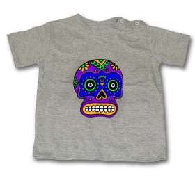 Camiseta CALAVERA MEXICANA VIOLETA GMC
