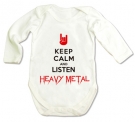 KEEP CALM AND LISTEN HEAVY METAL WML BODYSUIT