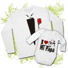 CAMISETA PAPA EL PADRINO + BODY I LOVE MI PAP� WL 