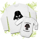 CAMISETA PAPA DARTH VADER XV + BODY EL MEJOR PAPI DE LA GALAXIA WL