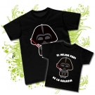 CAMISETA PAPA DARTH VADER IX + CAMISETA EL MEJOR PAPI DE LA GALAXIA BC