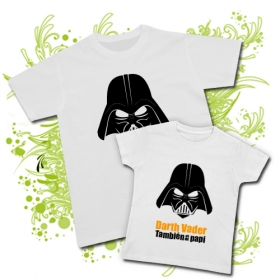CAMISETA PAPA DARTH VADER VI + CAMISETA DARTH VADER TAMBI&Eacute;N ES MI PAPI WC 